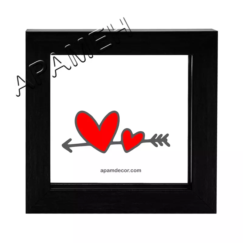 آینه عاشقانه LOVE برجسته تیر و قلب